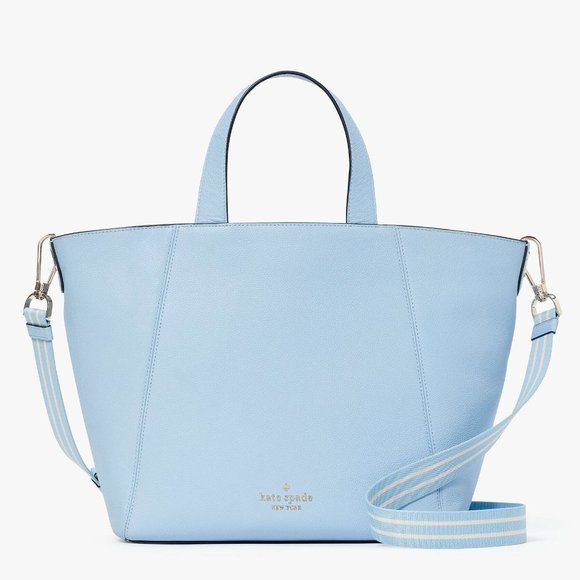 New Kate Spade Rosie Satchel Pebbled Leather Celeste Blue - Picture 1 of 5